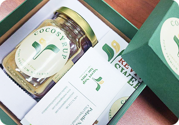 Coconut Syrup product and packaging